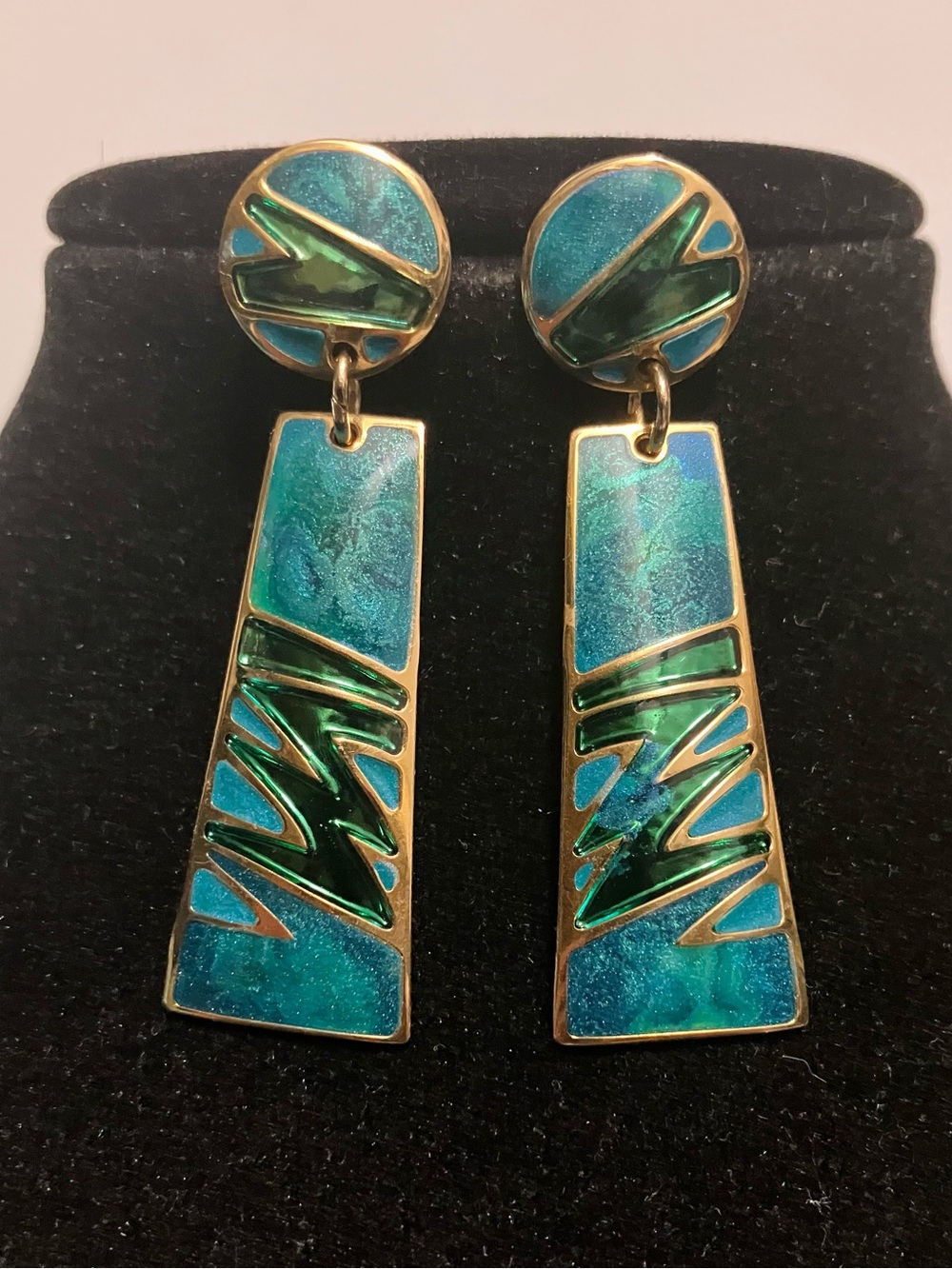 Vintage Edgar Berébi Enamel Earrings